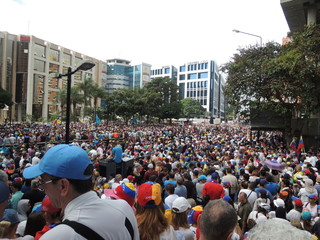 Masiva concentración de apoyo al Presidente de la Asamblea Nacional de Venezuela, Caracas 23 enero 2019 