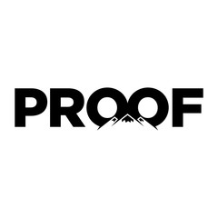 Wall Mural - proof mountain vector logo.