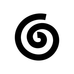 Wall Mural - black spiral vector logo