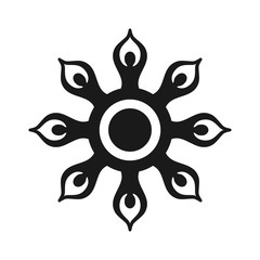 Wall Mural - yoga meditation flower logo