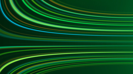 Wall Mural - abstract bright green background. elegant illustration.moving fast neon light particles