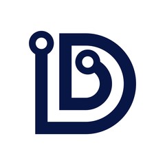 Wall Mural - d circuit electric logo