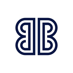 Wall Mural - letter b and b vector logo