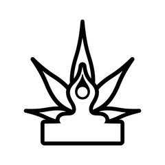 Wall Mural - yoga and cannabis vector logo.