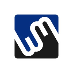 Sticker - letter W and M logo