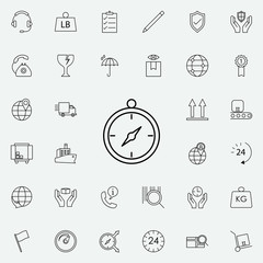 Poster - compass icon. logistics icons universal set for web and mobile