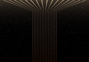 Wall Mural - elegant lines background with night sky in background