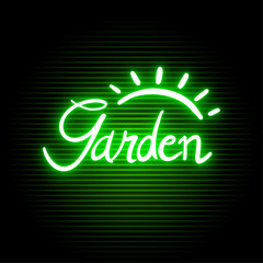Wall Mural - garden neon symbol
