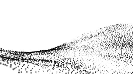 Aufkleber - black power energy particle effect. digital computer data and network connection dots in futuristic 