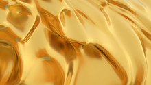 Abstract Gold Liquid. Golden Wave Background. Gold Background. Gold Texture. Lava, Nougat, Caramel, Amber, Honey, Oil
