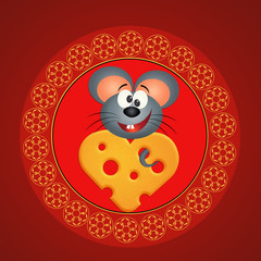 Poster - illustration of Chinese Year of the rat