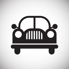 Poster - Automobile icon on white background for graphic and web design, Modern simple vector sign. Internet concept. Trendy symbol for website design web button or mobile app