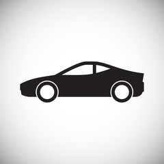 Poster - Automobile icon on white background for graphic and web design, Modern simple vector sign. Internet concept. Trendy symbol for website design web button or mobile app