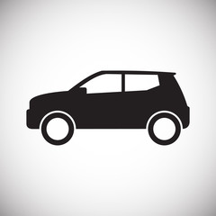 Poster - Automobile icon on white background for graphic and web design, Modern simple vector sign. Internet concept. Trendy symbol for website design web button or mobile app