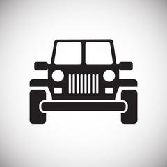 Poster - Automobile icon on white background for graphic and web design, Modern simple vector sign. Internet concept. Trendy symbol for website design web button or mobile app