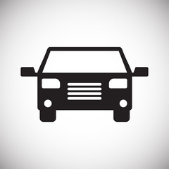 Poster - Automobile icon on white background for graphic and web design, Modern simple vector sign. Internet concept. Trendy symbol for website design web button or mobile app