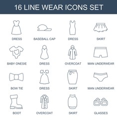 Wall Mural - 16 wear icons