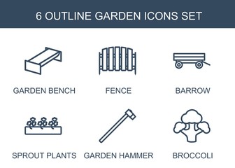 Canvas Print - 6 garden icons