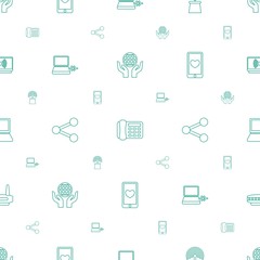 Poster - connection icons pattern seamless white background
