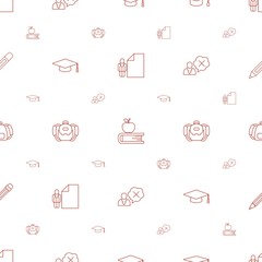 Poster - student icons pattern seamless white background