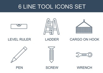 Canvas Print - 6 tool icons