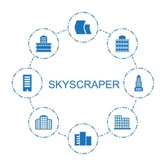 Poster - 8 skyscraper icons
