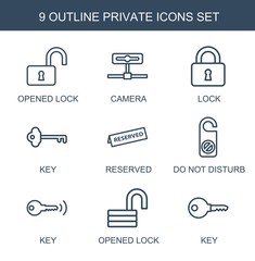 Poster - 9 private icons