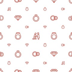 Poster - engagement icons pattern seamless white background