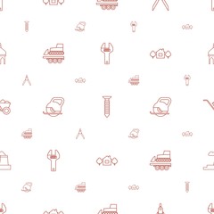 Poster - construction icons pattern seamless white background