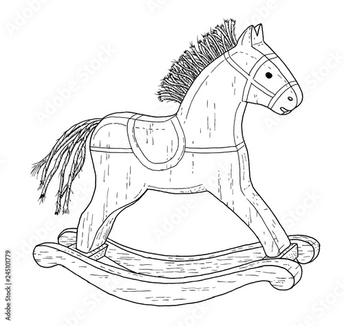 old style rocking horse