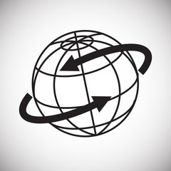 Poster - Globe icon on white background for graphic and web design, Modern simple vector sign. Internet concept. Trendy symbol for website design web button or mobile app