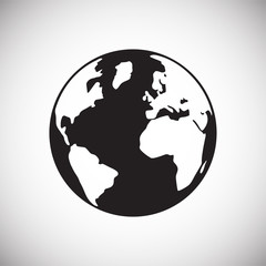 Poster - Globe icon on white background for graphic and web design, Modern simple vector sign. Internet concept. Trendy symbol for website design web button or mobile app