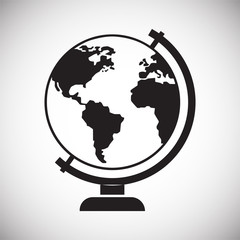 Poster - Globe icon on white background for graphic and web design, Modern simple vector sign. Internet concept. Trendy symbol for website design web button or mobile app