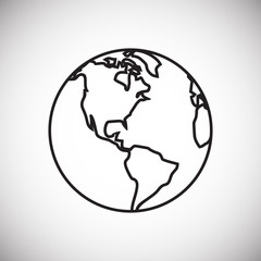 Poster - Globe icon on white background for graphic and web design, Modern simple vector sign. Internet concept. Trendy symbol for website design web button or mobile app
