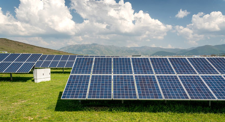 solar panel, photovoltaic, alternative electricity source - concept of sustainable resources