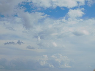  sky with light white clouds on a sunny summer day