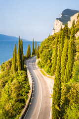 Wall Mural - Scenic road around Garda Lake, Lombardy, Italy