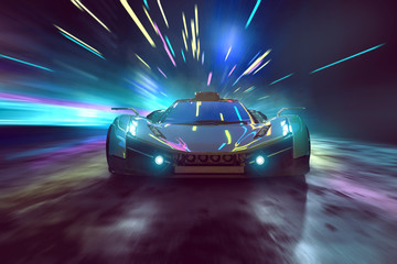 Obraz na płótnie noc samochód motorsport