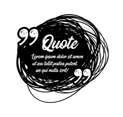 Aufkleber - Drawn quotes and a frame to highlight the frame, quotes and other text in the article, or as a separate element. Vetor