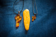 © sergei_fish13 - Decorative crosses and natural yellow piece of Baltic amber
