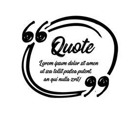 Aufkleber - Drawn quotes and a frame to highlight the frame, quotes and other text in the article, or as a separate element. Vetor