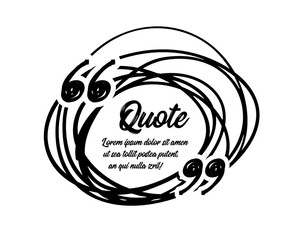 Aufkleber - Drawn quotes and a frame to highlight the frame, quotes and other text in the article, or as a separate element. Vetor