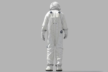 3d rendering space man on white background - illustration