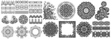 Collection Of Seamless Decorative Ethnic Ornamental Floral Design