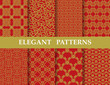© nnnnae - chinese texture pattern set, vector illustration