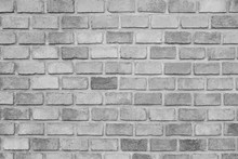 Gray Brick Wall For Texture Background.