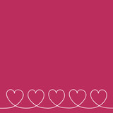 Fototapeta Mapy - Concept of a greeting card with hearts and copyspace. Vector