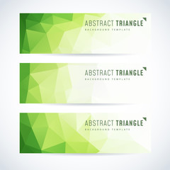 Wall Mural - vector banners set abstract triangle background