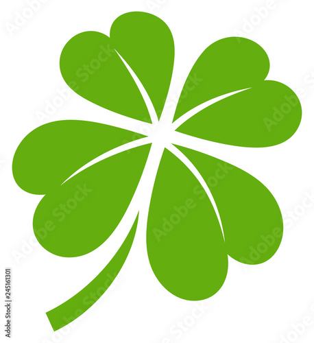 Fotomural Cloverleaf 4 Leafs Green Graphic