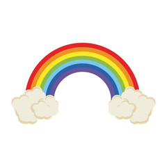 Sticker - Rainbow with clouds